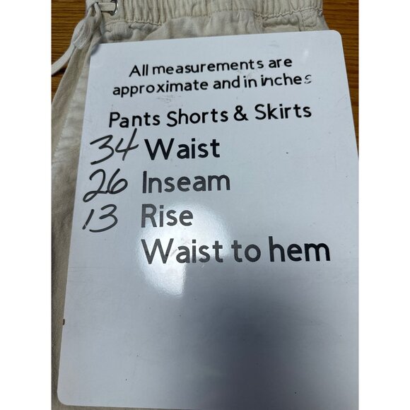 Social Standard by Sanctuary Khaki Linen Blend Solstice Jogger Pant Size XL - Picture 10 of 10